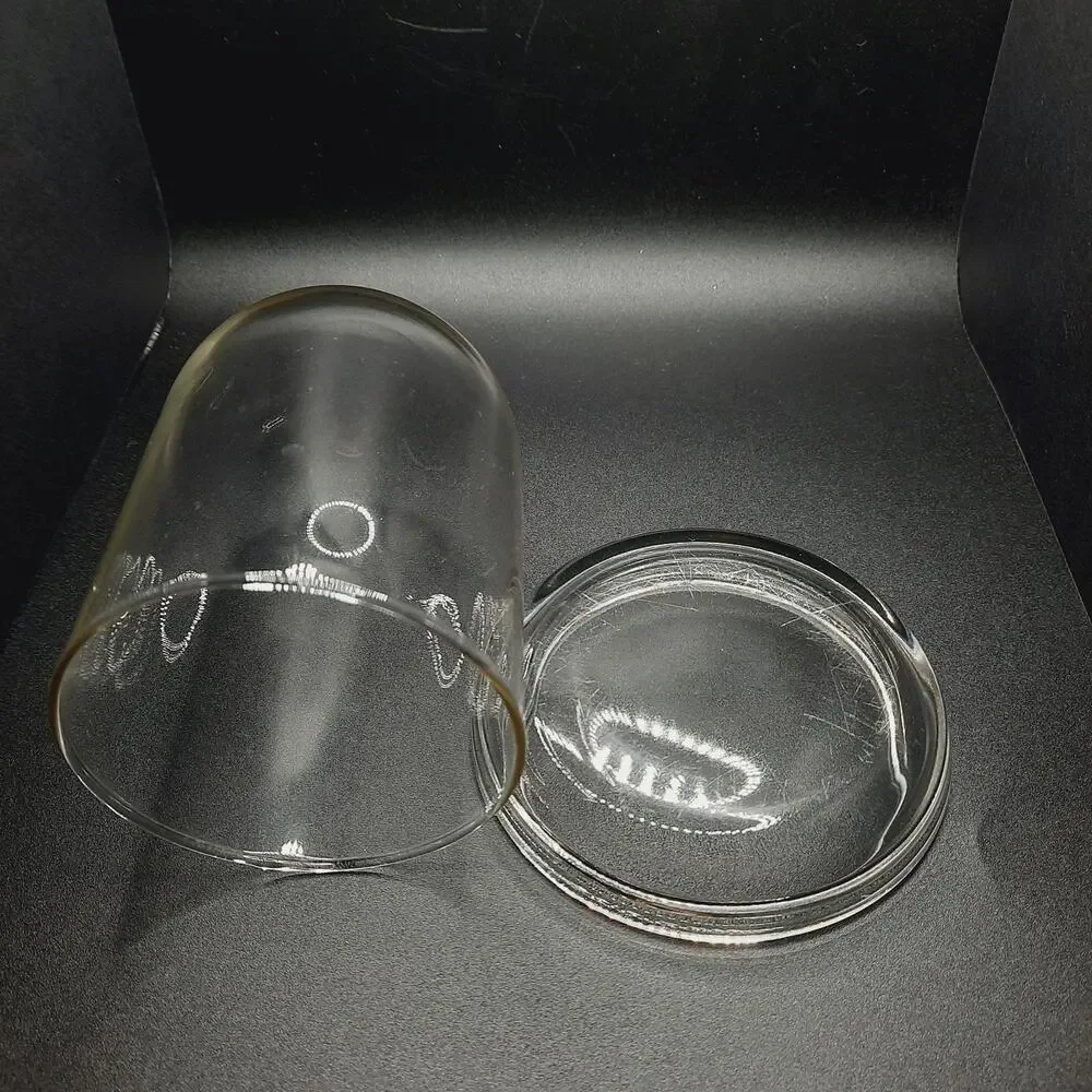 Clear Glass Cloche Bell Jar Terraium Dome Matching Glass Base No Hole